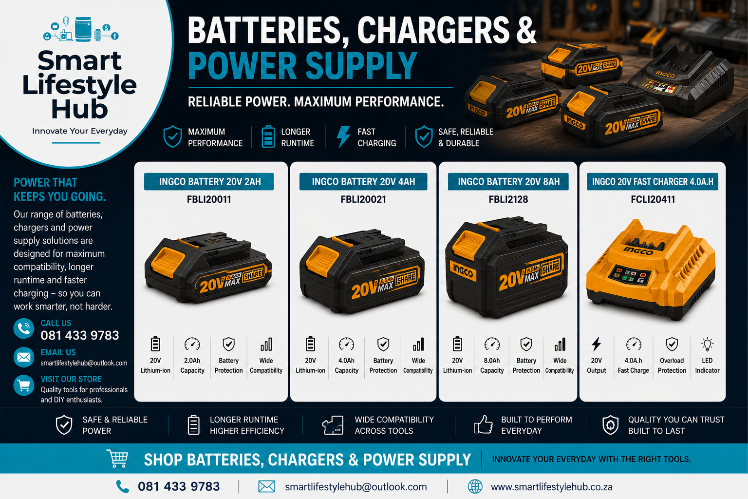 Batteries Chargers & Power Supplies