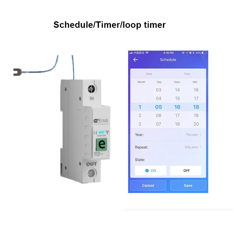 Sonoff 1P 63A Smart Geyser Timer WIFI Circuit Breaker