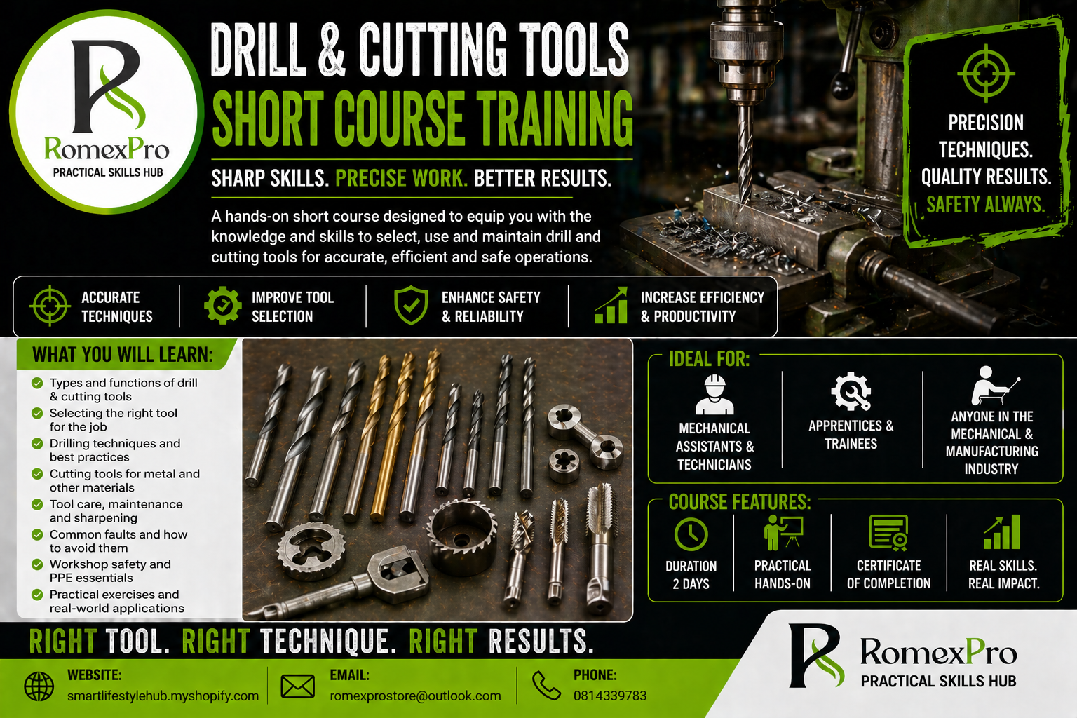 Drill & Cutting Tools Short Course Training