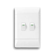 CBI L122-P 2x4 2 Lever 1 Way Switch White