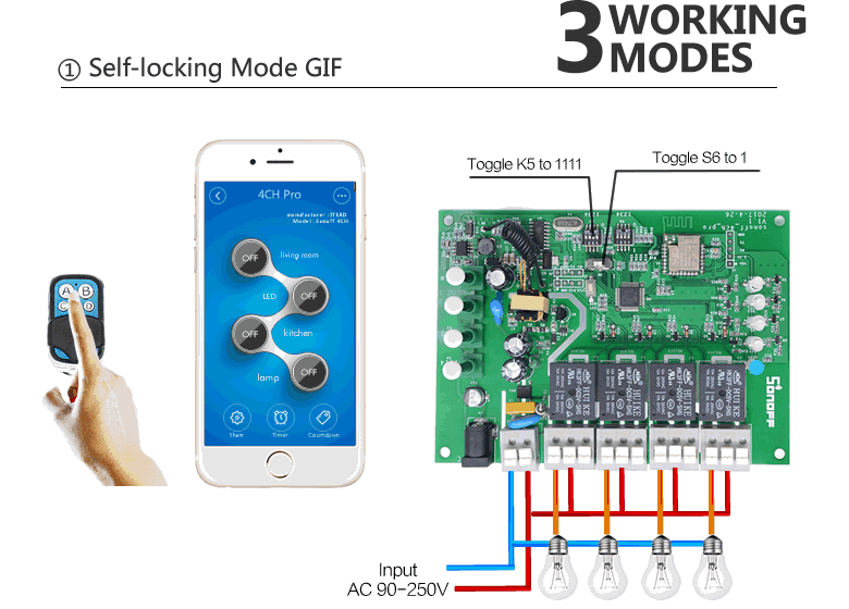 Sonoff 4CH Pro R3 WiFi Smart Switch