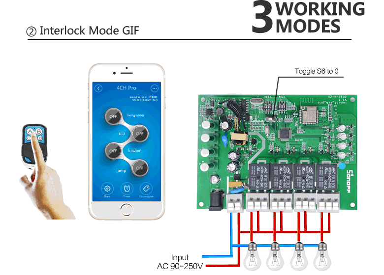 Sonoff 4CH Pro R3 WiFi Smart Switch