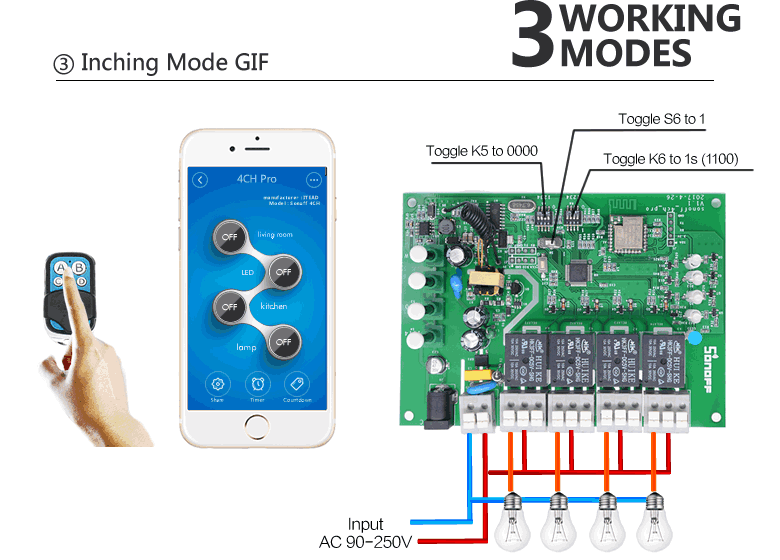 Sonoff 4CH Pro R3 WiFi Smart Switch