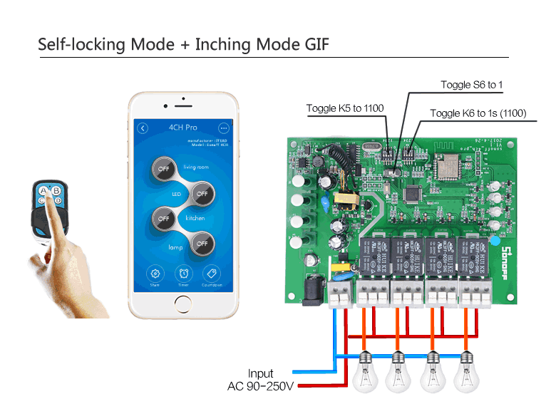 Sonoff 4CH Pro R3 WiFi Smart Switch