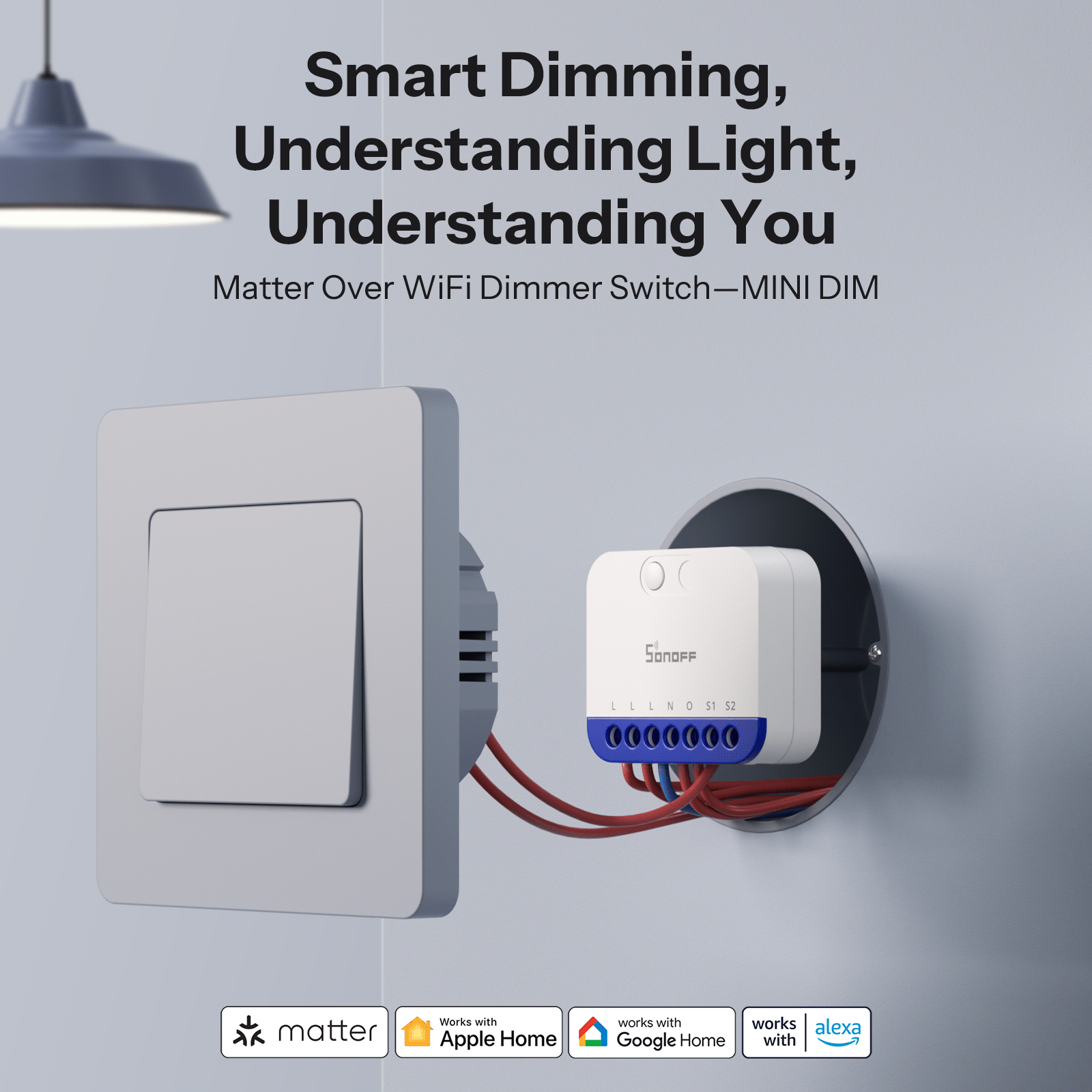 Sonoff Mini-DIM Matter WiFi Smart Dimmer Switch