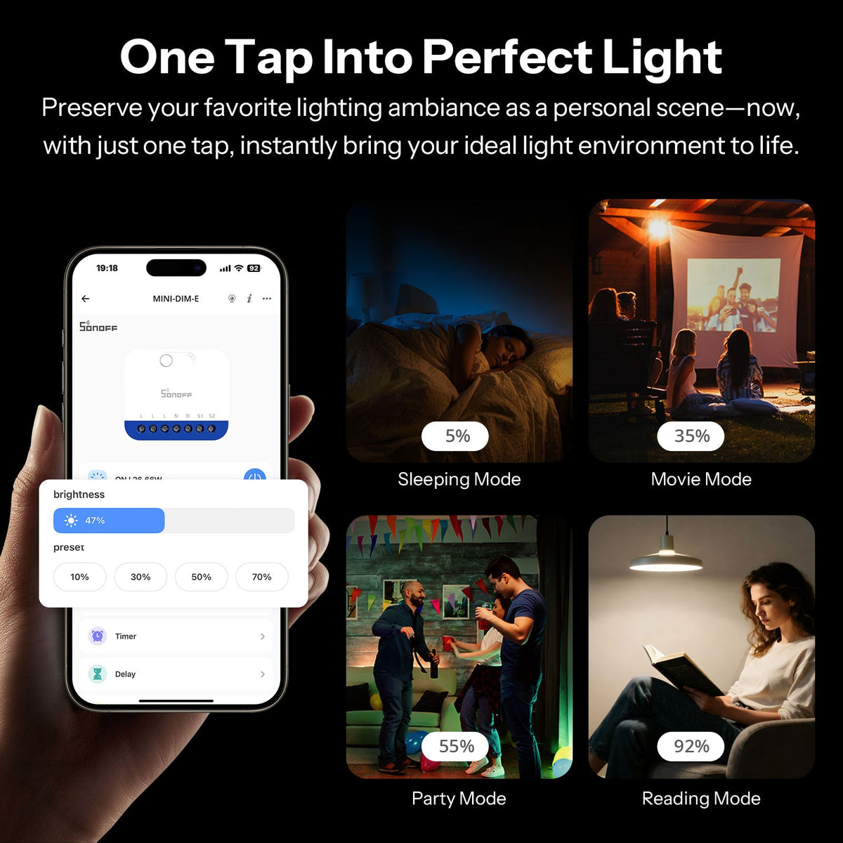 Sonoff Mini-DIM Matter WiFi Dimmer Switch