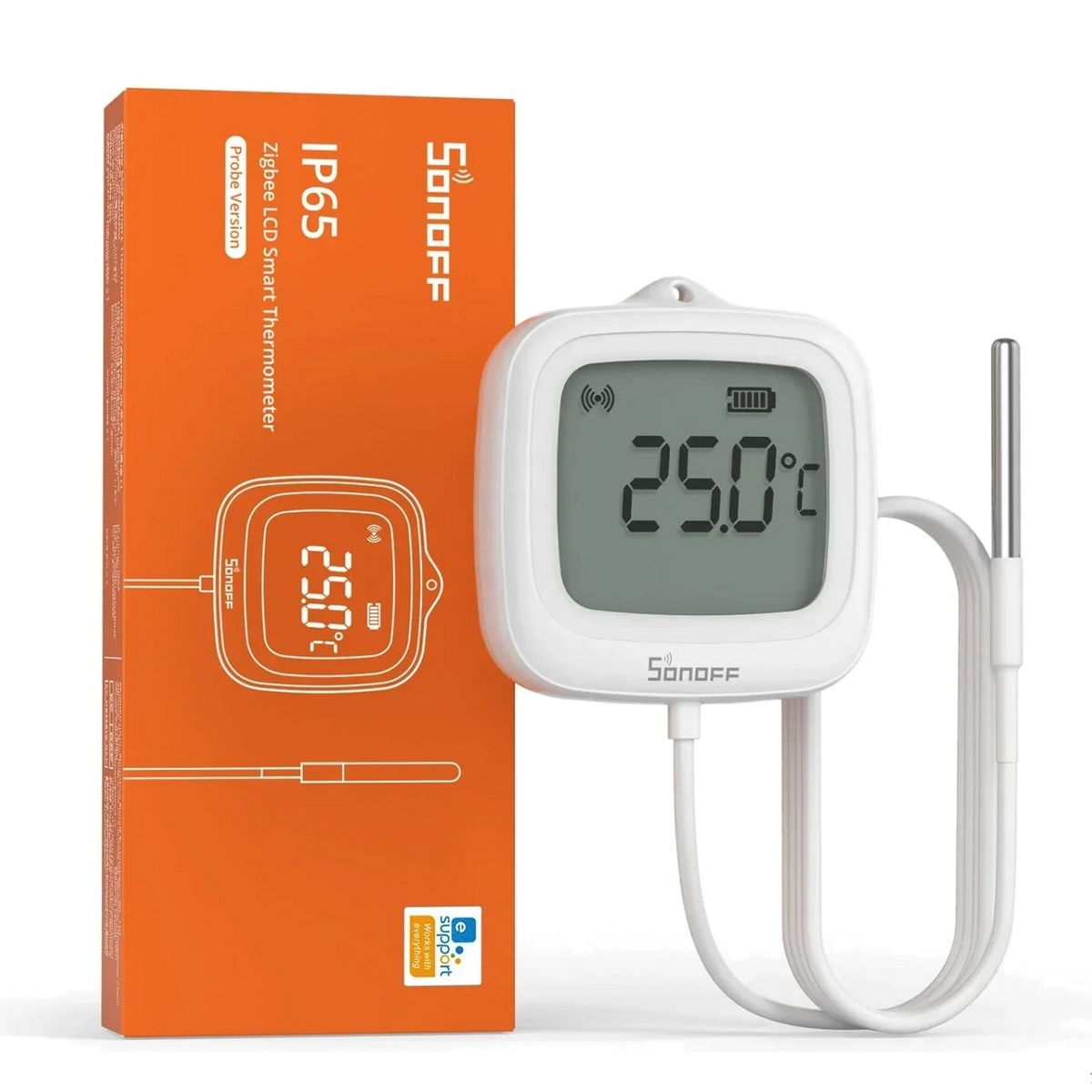 Sonoff SNZB-02LD Zigbee LCD Thermometer with External Probe