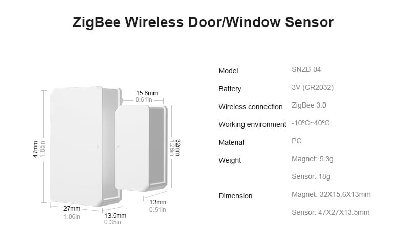 Sonoff Zigbee Window & Door Sensor SNZB-04P