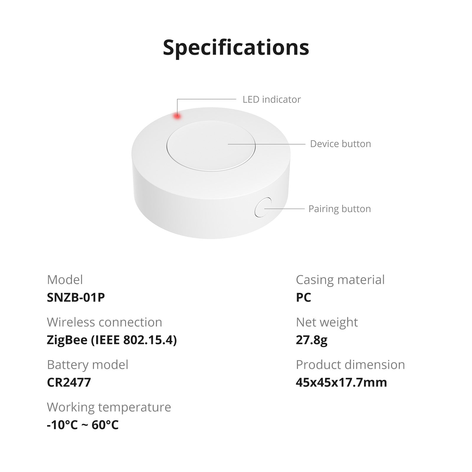 Sonoff Zigbee Wireless Switch SNZB-01P