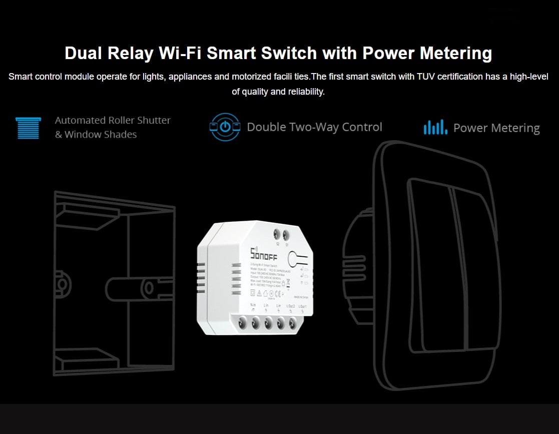 Sonoff Dual R3 2CH WiFi Smart Switch