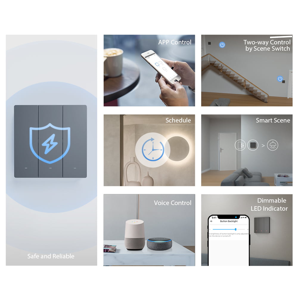 Sonoff M5 Smart WiFi Light Switch 3CH