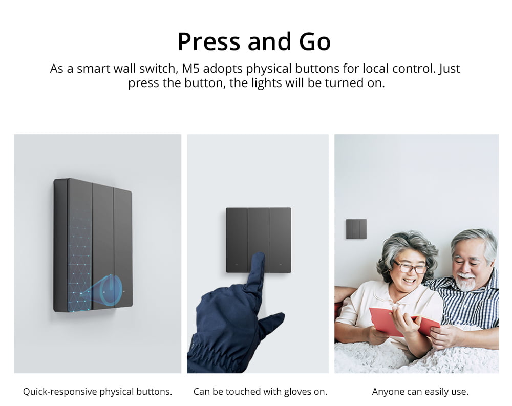 Sonoff M5 Smart WiFi Light Switch 3CH