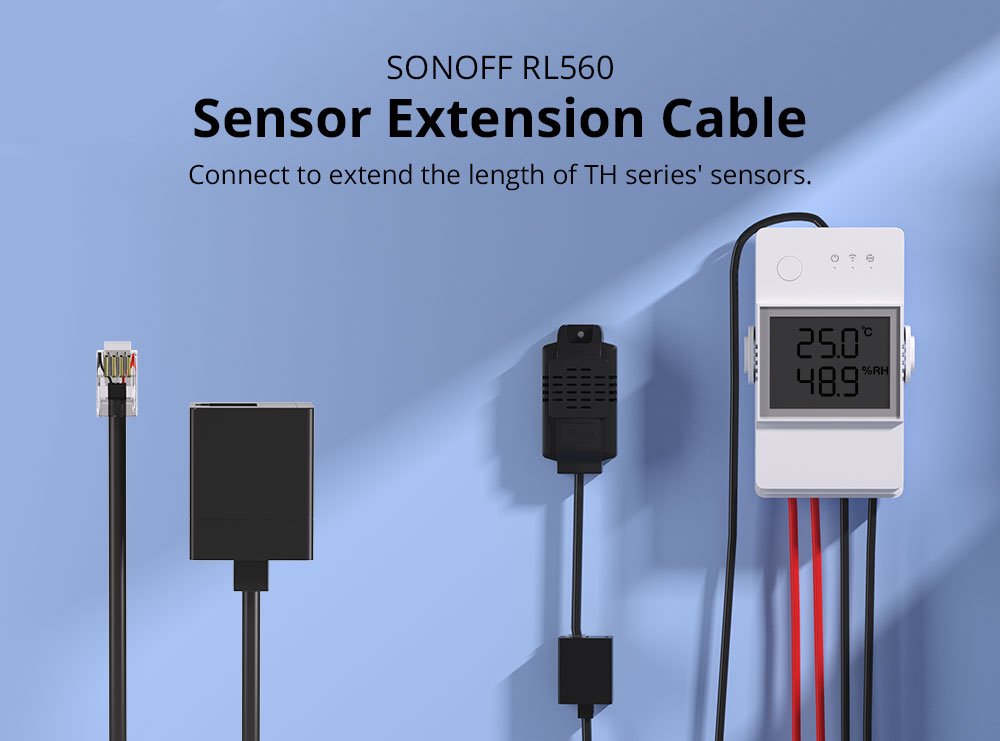 Sonoff RL560 5M Sensor Extension Cable RJ9 Jack