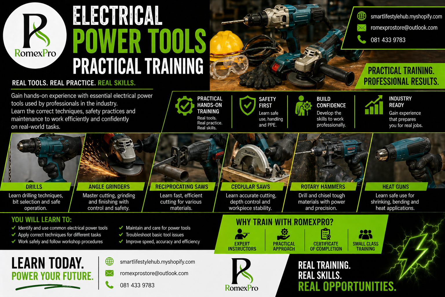 Electrical Power Tools Practical Training